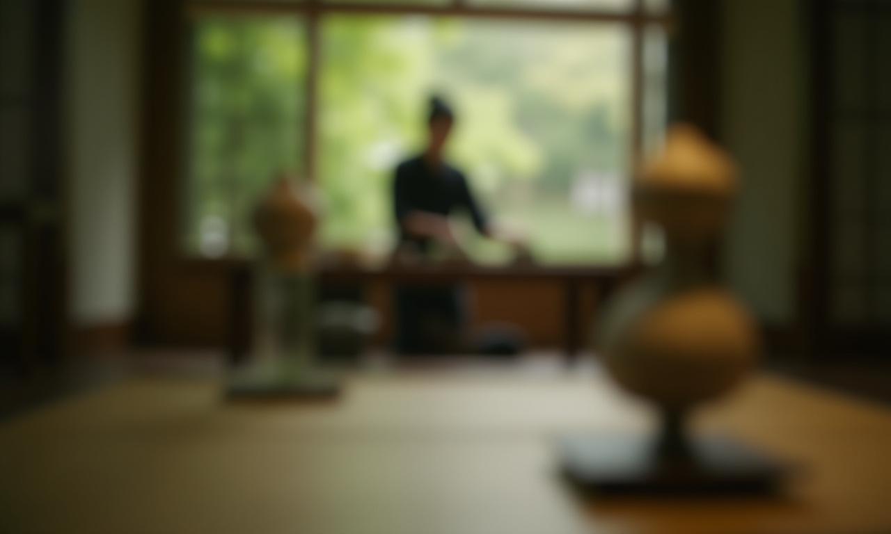 Японская чайная церемония в спокойной обстановке